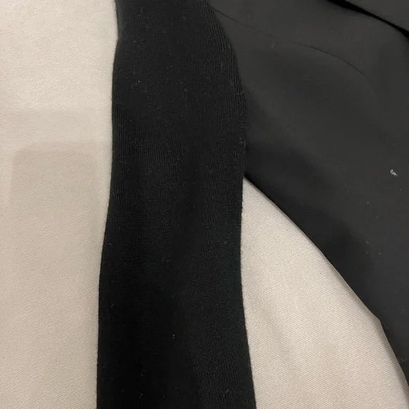 Pink Tartan Wool Sleeve Blazer with Faux Leather Accents - Size 4/34 - Picture 3 of 5